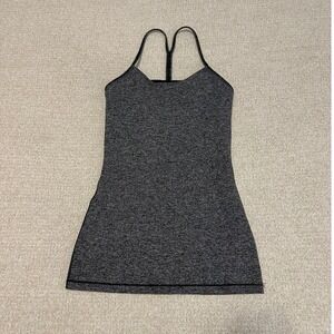 lululemon Power Y Tank size 2 in Heathered black